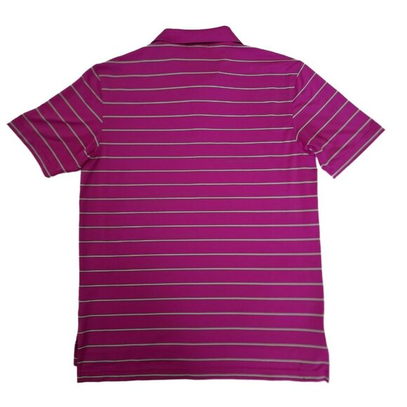 Peter Millar Men's Summer Comfort Stripe Stretch Polo Shirt Magenta Size Small - Picture 2 of 8